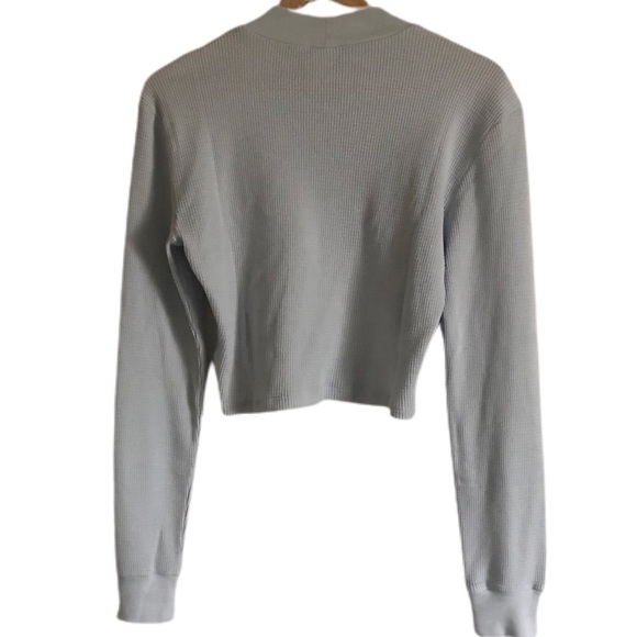 BNWT TNA cropped thermal in mirror blue - Picture 3 of 7